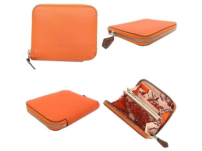 Hermès Hermes Azap Silk Compact Bi-fold Wallet Orange - view 2