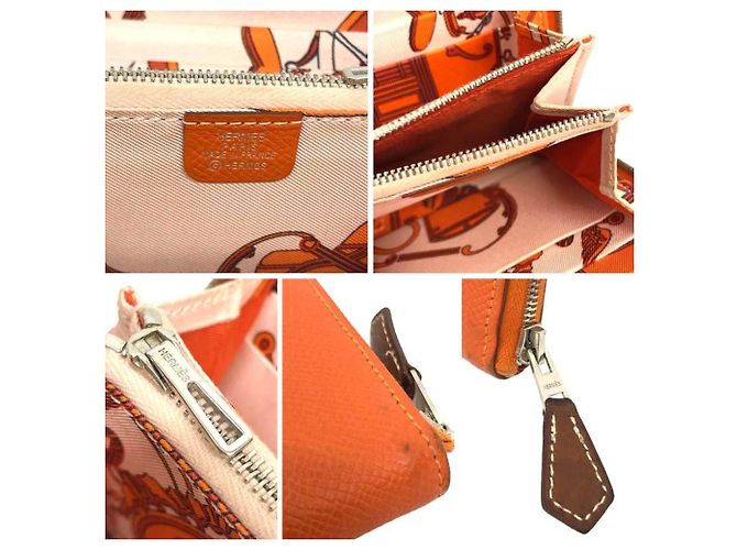 Hermès Hermes Azap Silk Compact Bi-fold Wallet Orange - view 3