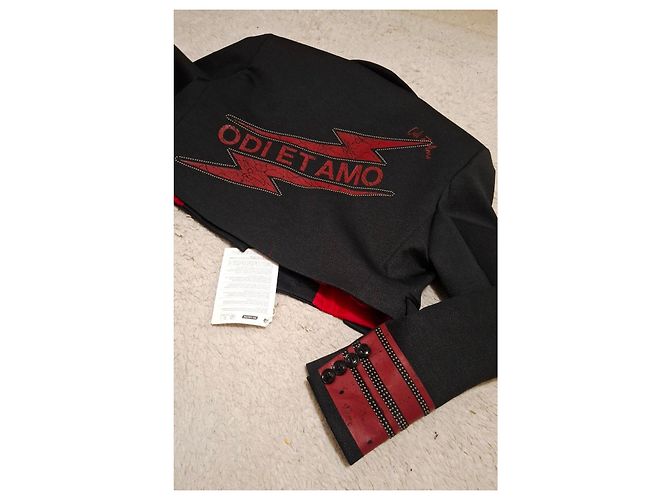 Autre Marque Blazer Jacke Odi Et Amo Neu mit Etikett Rot Grau - Ansicht 13