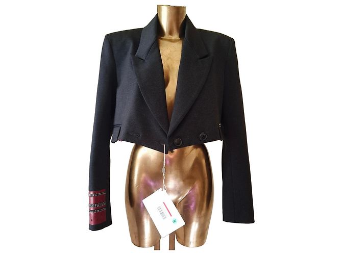Autre Marque Blazer Jacke Odi Et Amo Neu mit Etikett Rot Grau - Ansicht 2