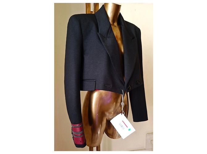 Autre Marque Blazer Jacke Odi Et Amo Neu mit Etikett Rot Grau - Ansicht 4