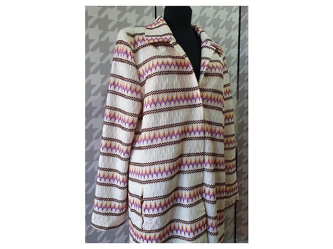 Autre Marque Ana Alcazar Zigzag Patterned Jacket White Multiple colors - view 2