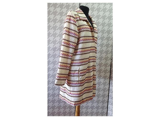 Autre Marque Ana Alcazar Zigzag Patterned Jacket White Multiple colors - view 3
