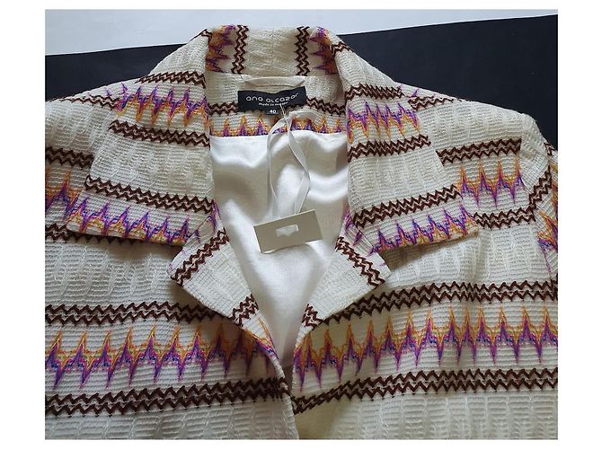 Autre Marque Ana Alcazar Zigzag Patterned Jacket White Multiple colors - view 5