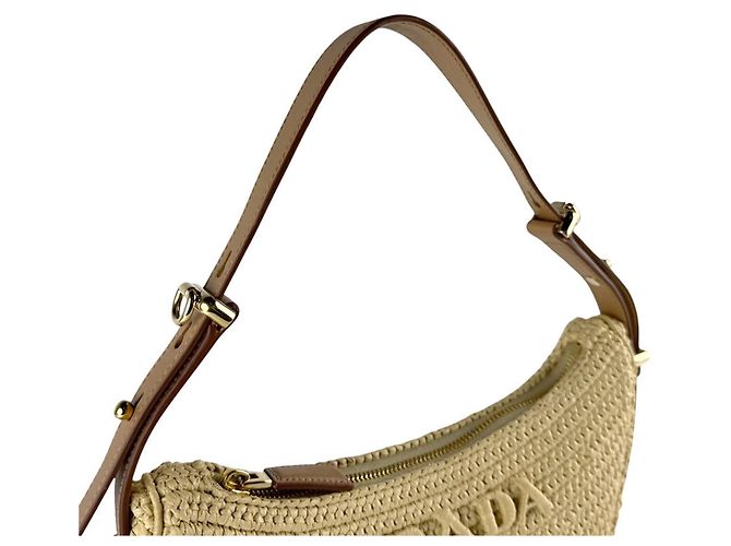 Borsa Prada in pelle marrone e viscosa - vista 10