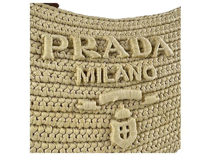 Borsa Prada in pelle marrone e viscosa - vista 12