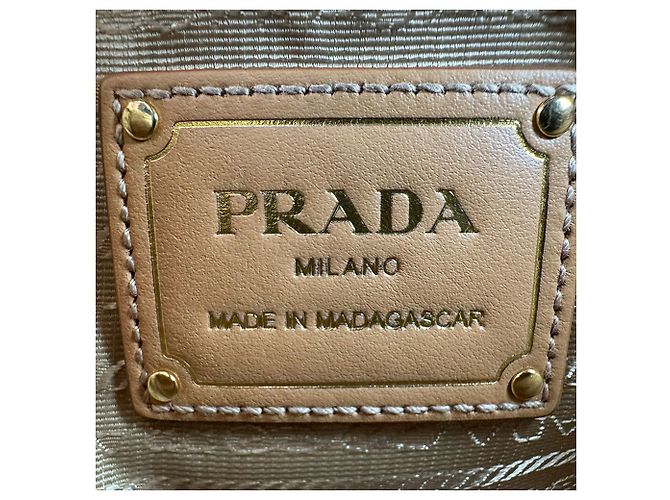 Borsa Prada in pelle marrone e viscosa - vista 13