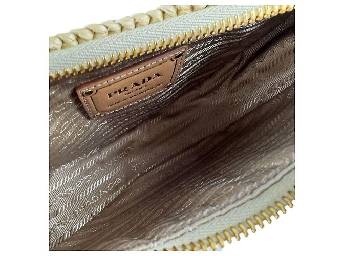 Borsa Prada in pelle marrone e viscosa - vista 5