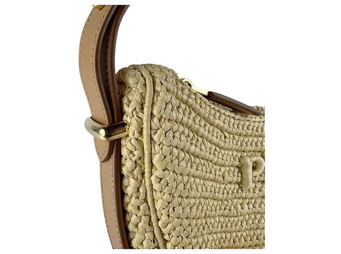 Borsa Prada in pelle marrone e viscosa - vista 6