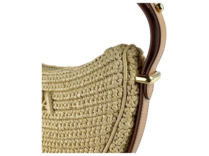 Borsa Prada in pelle marrone e viscosa - vista 7
