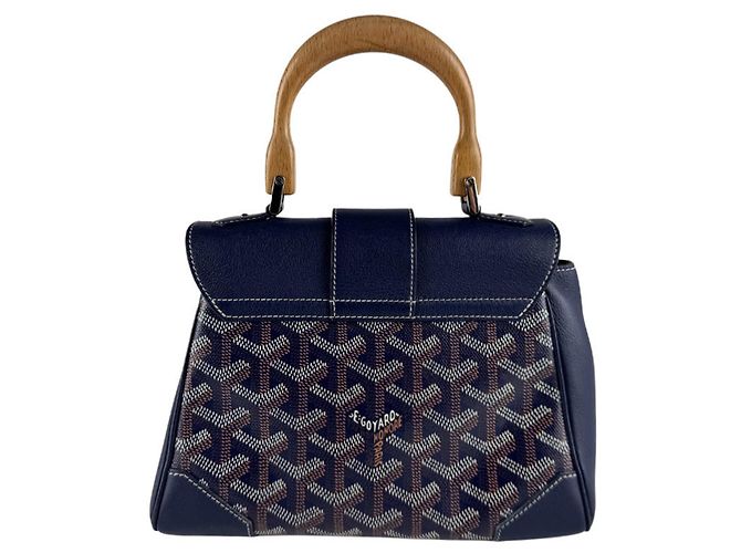 Borsa Goyard Saigon Mini Blu navy - vista 4