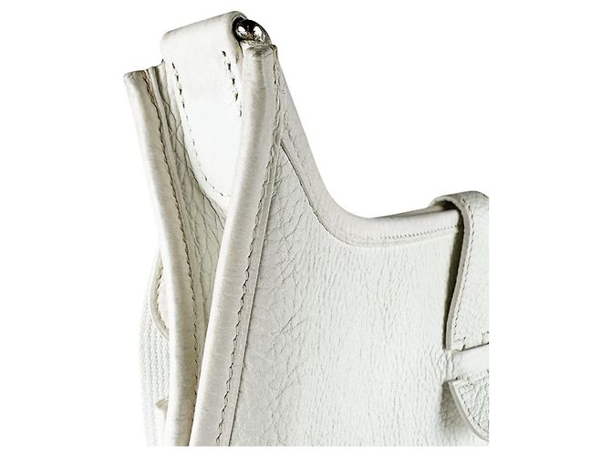 Hermès Borsa a tracolla Hermes Evelyne II GM Bianco - vista 6