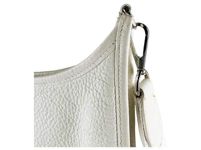 Hermès Borsa a tracolla Hermes Evelyne II GM Bianco - vista 7