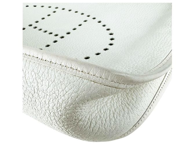 Hermès Borsa a tracolla Hermes Evelyne II GM Bianco - vista 8