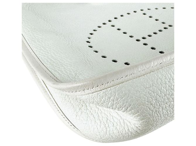 Hermès Borsa a tracolla Hermes Evelyne II GM Bianco - vista 9