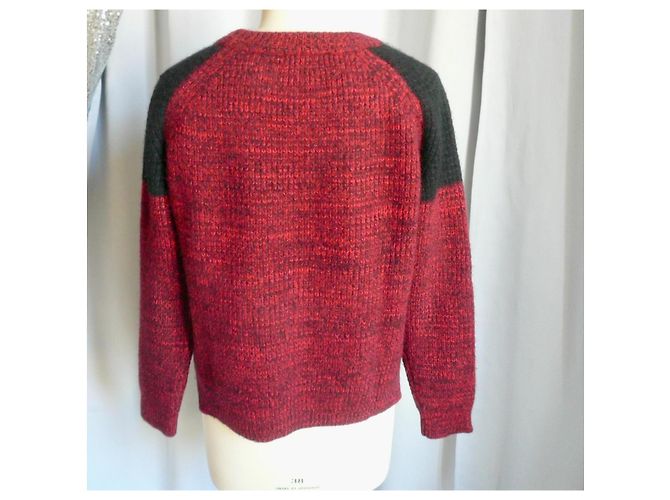 Soeur SŒUR Suéter de lana fina rojo TALLA L Negro Roja - vista 2