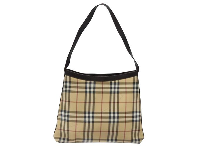Burberry Nova check Canvas und Leder Beige - Ansicht 2