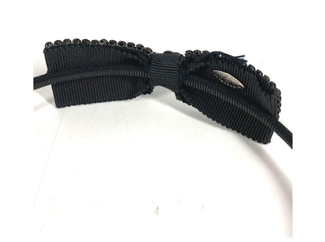Cerchietto Alice con strass neri Chanel Nero - vista 3