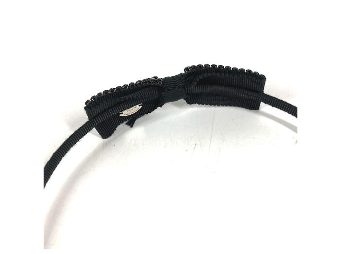 Cerchietto Alice con strass neri Chanel Nero - vista 6