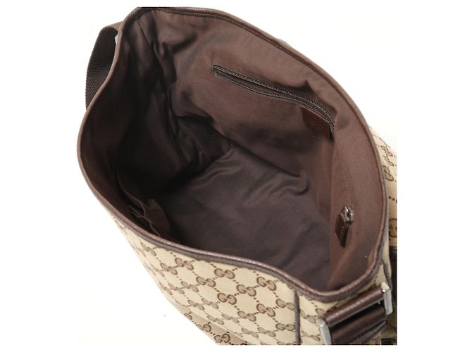 Borsa a tracolla Gucci GG Canvas beige - vista 11