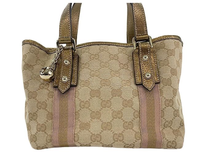 Borsa Gucci Sherry Line in beige - vista 2