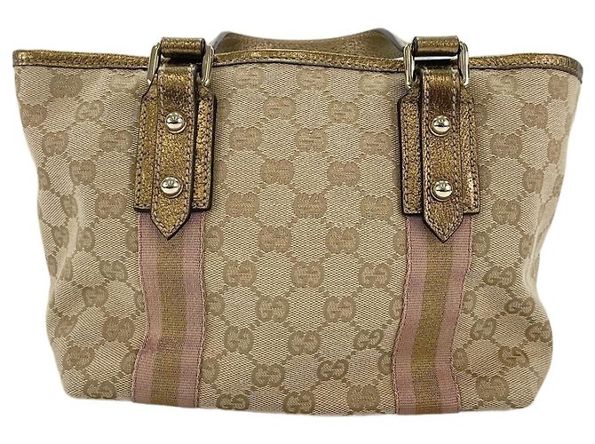 Borsa Gucci Sherry Line in beige - vista 3