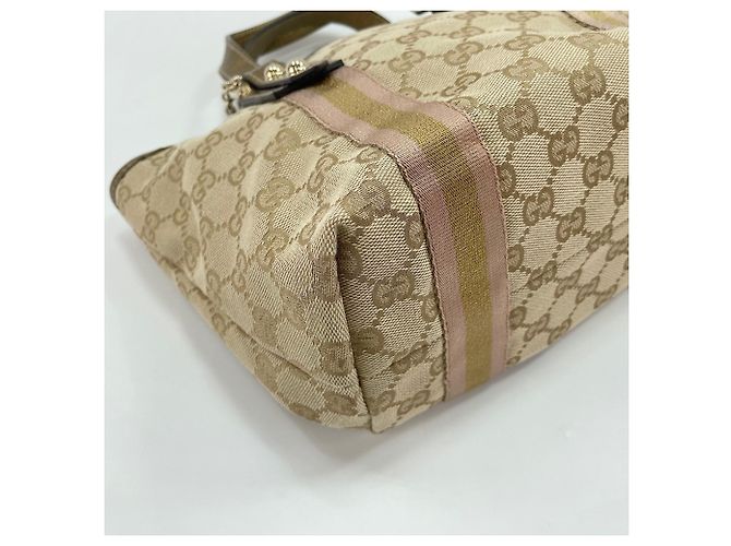 Borsa Gucci Sherry Line in beige - vista 8