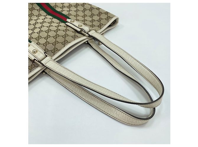 Borsa Gucci Sherry Line in beige - vista 10