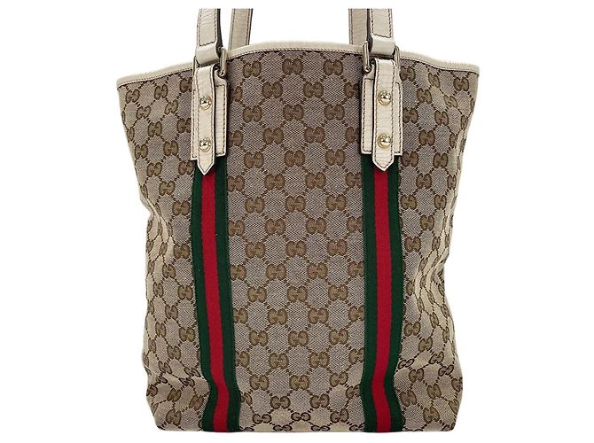 Borsa Gucci Sherry Line in beige - vista 3