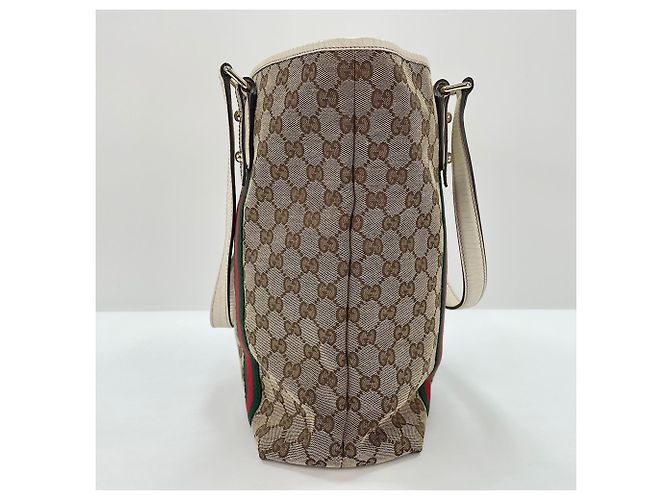 Borsa Gucci Sherry Line in beige - vista 5