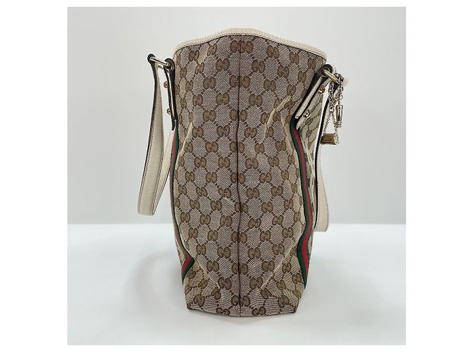 Borsa Gucci Sherry Line in beige - vista 6