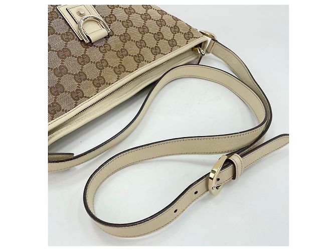 Borsa a Spalla Gucci Abbey Beige - vista 10