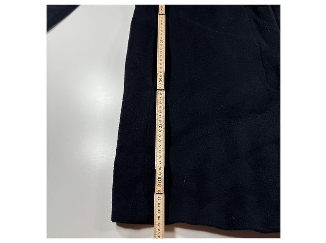 Max Mara Abrigo Cruzado Lana y Cashmere - Negro - vista 5