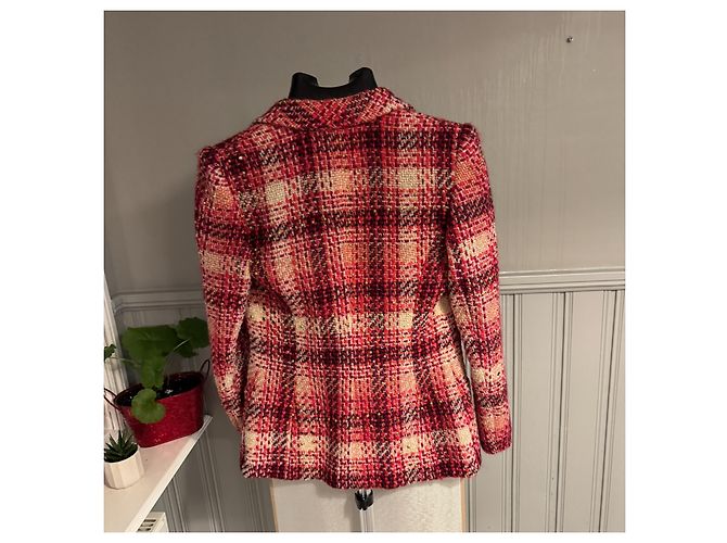 Emanuel Ungaro Paris Tweed-Blazer Pink Rot Roh - Ansicht 2