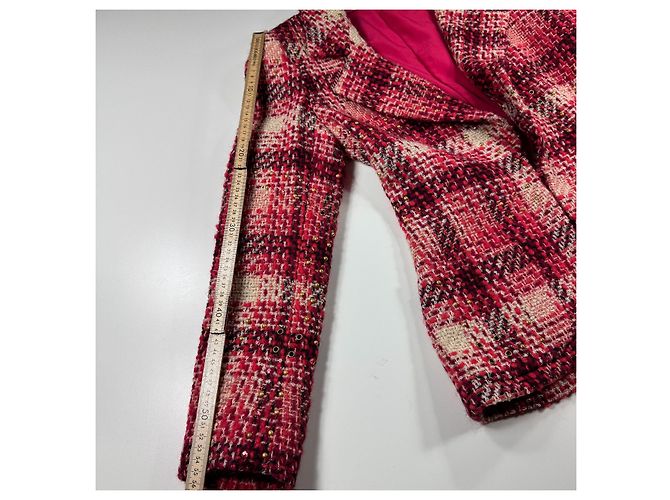 Emanuel Ungaro Paris Tweed-Blazer Pink Rot Roh - Ansicht 7