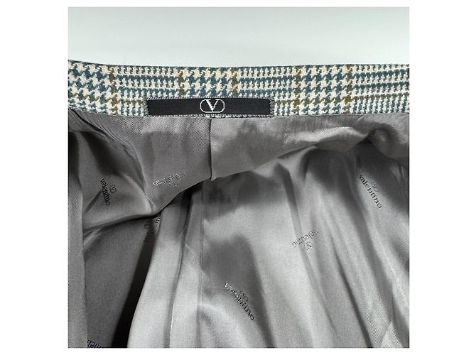 Valentino Uomo Blazer de lana a cuadros Castaño Azul Gris - vista 3