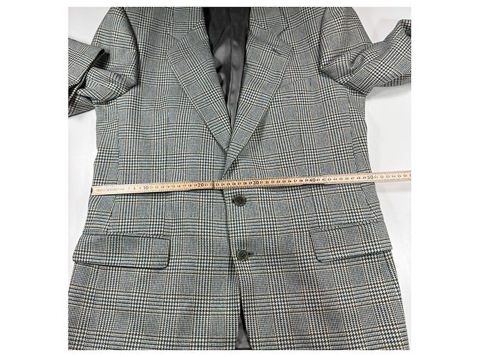 Valentino Uomo Blazer de lana a cuadros Castaño Azul Gris - vista 7