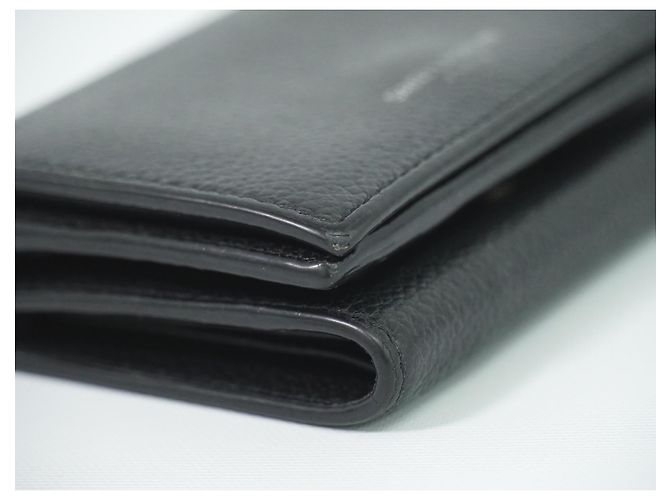 Saint Laurent Compact Matelasse Leather Black - view 6