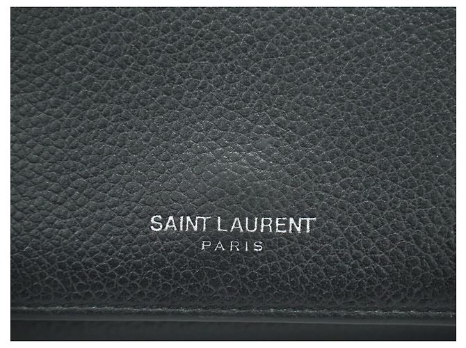 Saint Laurent Compact Matelasse Leather Black - view 7