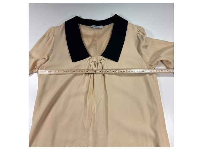 Moschino Abito shift beige e nero - vista 5