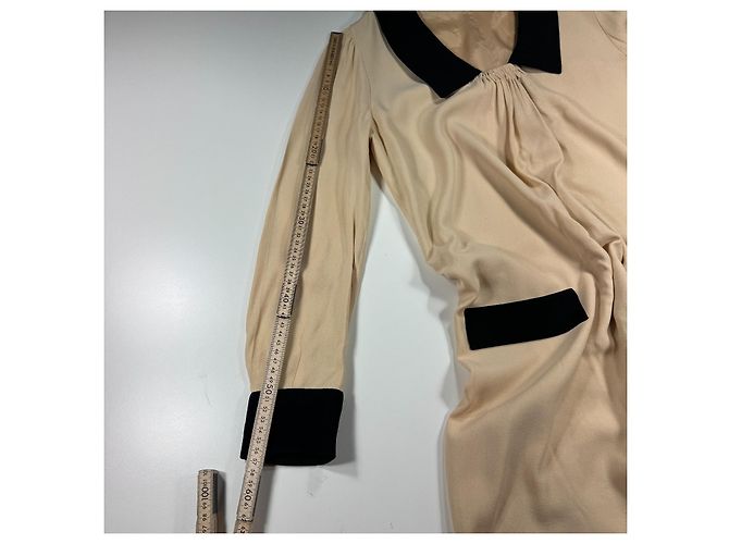 Moschino Abito shift beige e nero - vista 7