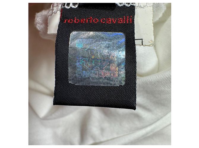 Roberto Cavalli T-shirt Maniche Lunghe Monogramma - Bianca Bianco - vista 5