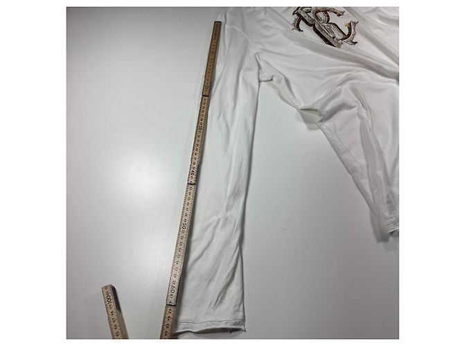 Roberto Cavalli T-shirt Maniche Lunghe Monogramma - Bianca Bianco - vista 8