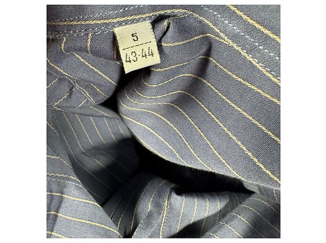 Dolce & Gabbana Camicia Uomo in Cotone a Righe Sottili Blu - vista 5