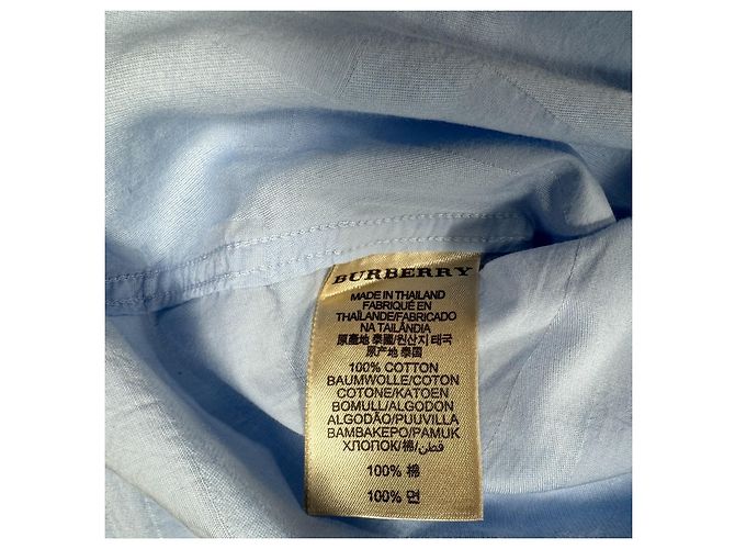 Burberry Brit Camicia in cotone azzurro chiaro Blu chiaro - vista 9