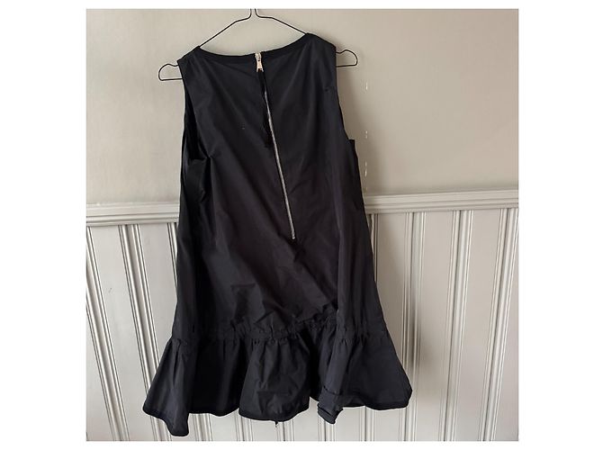 Moncler Vestido Mini sin mangas de Nylon Negro - vista 2