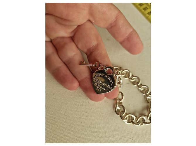 Tiffany & Co Bracciale Tiffany Return to en argento e metallo Rubedo Rosa - vista 6