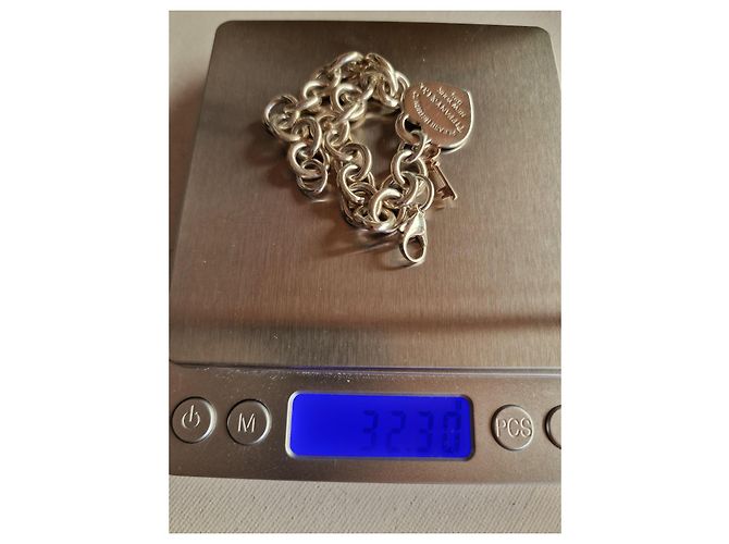 Tiffany & Co Bracciale Tiffany Return to en argento e metallo Rubedo Rosa - vista 7