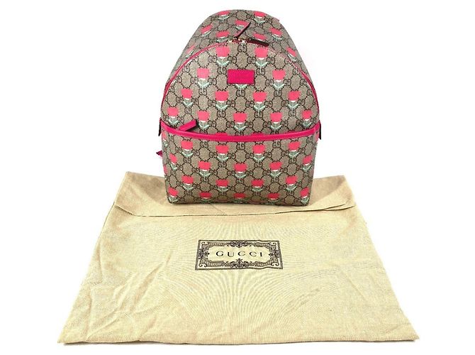 Zaino Gucci GG Supreme Logo Flower Tulip - vista 11