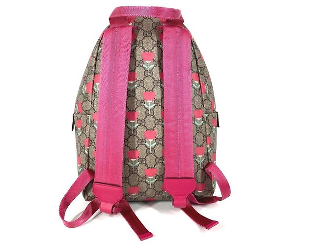 Zaino Gucci GG Supreme Logo Flower Tulip - vista 2